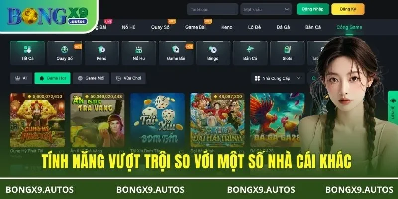 Tính năng vượt trội so với một số nhà cái khác